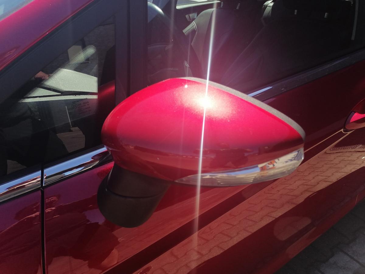 Ford Fiesta JA8 original Au&szlig;enspiegel links Candy Rot elektrisch anlkappbar Umfeldbeleuchtung Bj.2017